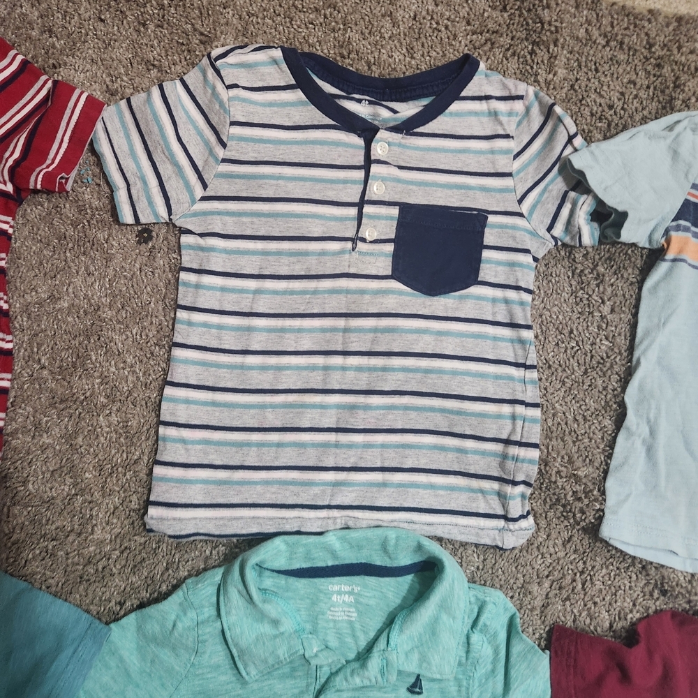 Carter's Assorted Striped and Solid Tees - Picture 7 of 9